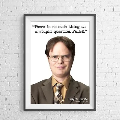 THE OFFICE - DWIGHT SCHRUTE US TV SHOW POSTER PICTURE PRINT Sizes A5 To A0 **NEW • $109.95