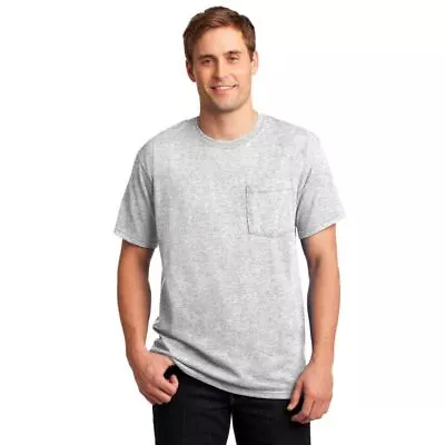 JERZEES 29MP Men's Dri-Power Pocket T-Shirt 5.4 Oz. 50/50 Cotton/Poly Tee • $11.39