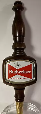 Authentic Budweiser Large Deluxe Wooden Beer Tap Handle 12” Tall 3 Sided VINTAGE • $19.99