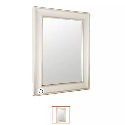 Vintage Look Wall Mirror Medium White Cream Size 41x51cm For Hallway Lounge Bed • £18.99