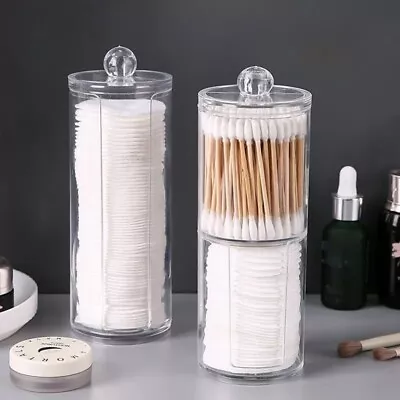 Cotton Swab Storage Box Makeup Organizer Qtip Container Cosmetic Storage New • $5.99