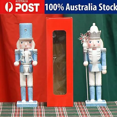 Wooden Nutcracker Soldier Gift Christmas Ornaments Xmas Party Decor 30cm • $25.28