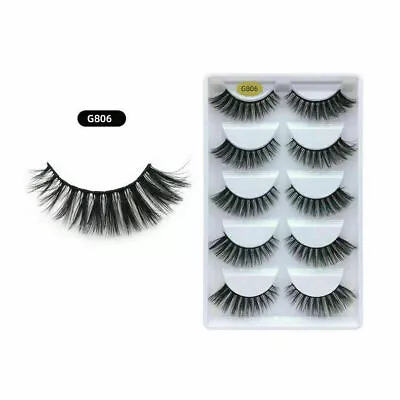 5 Pairs Faux 3D Mink Lashes Multipack Thick Eyelashes Makeup Eyelashes Extension • £5.19