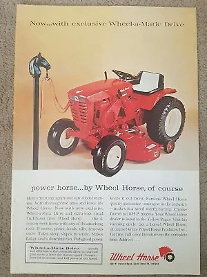 Wheel Horse Ride On Lawn Mower 1965 Vintage  Advert Original Advert • $3