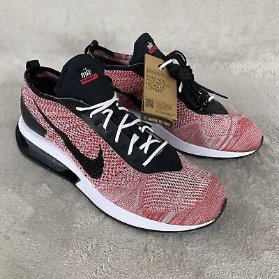 Nike Air Max FlyKnit Racer Men's Running Shoes Size 13 Red Black Sneakers NEW • $54.99