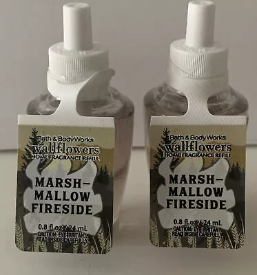 (2) Bath & Body Works MARSHMALLOW FIRESIDE Wallflowers 0.8 Oz Each • $14.99