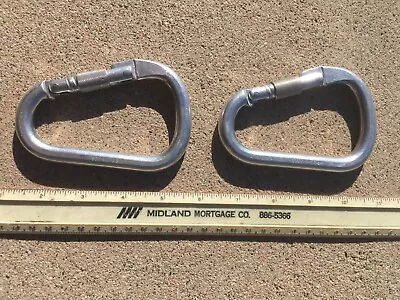 Chouinard Vintage Carabiner Pearabiner Reverse Down Locking Gate 1800 Kg (pair) • $35