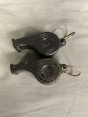 Kiwanis International Vintage Black Whistle Lot Of 2 • $25