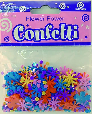 Flower Power Printed Confetti - 60s 70s Hippy Disco Fever Table Confetti • £2.49