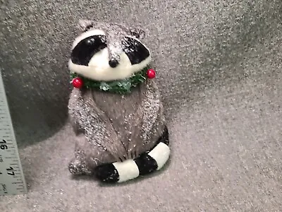 Raccoon Ornament - Dressed Animal Wreath Scarf Cabin Critter Woodland Felt • $8