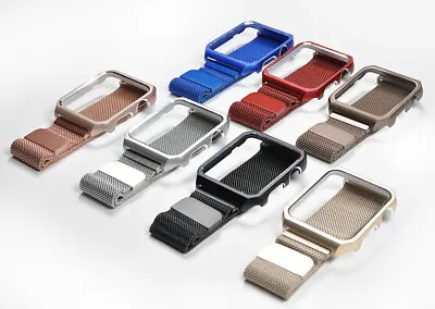 $11 • Buy Milanese Steel Band For Apple Watch Series 1/2/3/4 With Cover Case 42mm 38mm