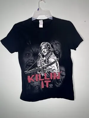 2014 AMC’s Walking Dead Daryl Dixon Black Graphic Killing It Shirt Size Med • $8.99