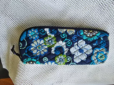 NWOT Vintage Retired 2007 Vera Bradley MOD FLORAL BLUE Slipper Pouch Only • $14.99