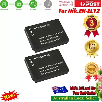 2x EN-EL12 Battery For Nikon Coolpix A900 AW130 S610 S620 S630 S640 S710 S9900 • $16.90