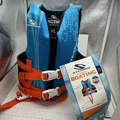 Stearns Child  Vest Blue Unisex Life Jacket Kids 30-50 Lbs Boat US Coast Guard • $29