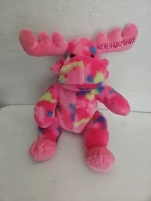 2016 Wishpets Confettisoft Pink Moose Plush Stuffed Animal Green Blue Spots • $11.07