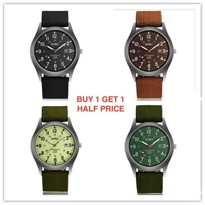 Men's Army Military Wrist Watch Watches Date Quartz Casual Dress Analog Luminous • £4.99