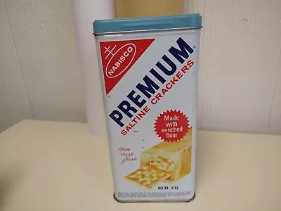 Vintage 1969 Nabisco Premium Saltine Cracker Tin Kitchen Canister 3/21/24.C. • $25