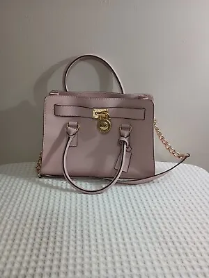 Michael Kors Hamilton East Wear Saffiano Leather Medium Shoulder Bag Pink 🩷 • $79