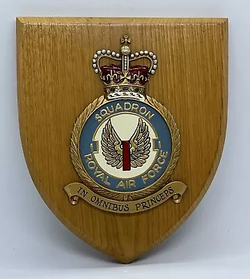 Vintage - Squadron Wall Plaque Wooden - RAF No 1 Squadron - In Omnibus Princeps • £14.99