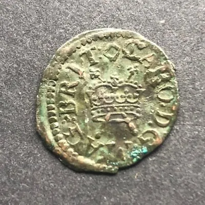 English Charles I Farthing Caro Sby 3183  Eye M/m • £45