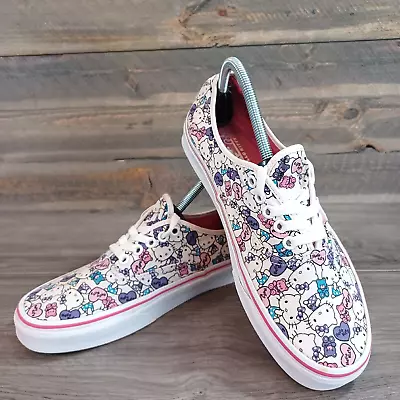 Vans Hello Kitty Mens 9.5 Womens 11 Lace Up Canvas Novelty Print Sneakers • $59.99