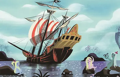 Jolly Roger And Mermaids Peter Pan Concept Art By Mary Blair Poster Print 11x17 • $16.19