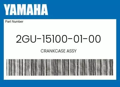 NEW Genuine OEM Yamaha CRANKCASE ASSY - 2GU-15100-01-00 • $510.88