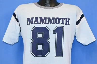 Vintage 80s MAMMOTH 81 JERSEY SLEEVE STRIPES LIGHT BLUE T-shirt MEDIUM M • $94