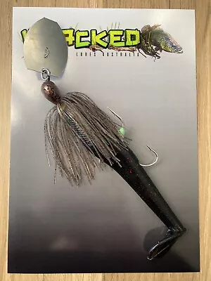 WHACKED LURES AUS ~ 1oz CHATTERBAIT ~ SWAMP MONSTER ~ Paddle Tail Trailer • $15.50