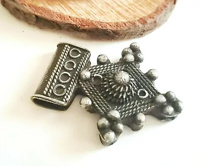 Moroccan Berber Old Traditional 925 Silver Cross PendantBerber Talisman • $95.95