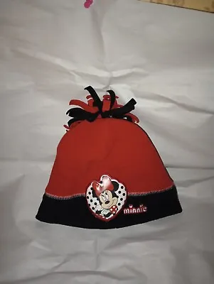 Minnie Mouse Beanie With Pom Pom Disney ABG Accessories Polka Dot Logo And Name  • $9.97