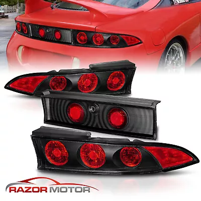 1995 1996 1997 1998 1999 For Mitsubishi Eclipse Black Taillights 3Pcs G2 • $94.44