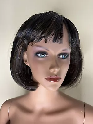 Model Model Curling Iron Safe Wig Straight With Bangs One Size • $12.95
