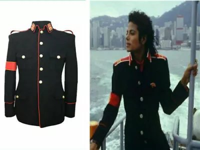 Michael Jackson Black Military Jacket For Mens & • $67.99