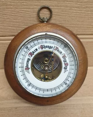 Vintage Barometer -  Wooden Surround • £9.99