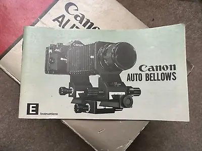 Canon FD Bellows In Box + MACRO EXTRAS (ext Tubes .. Reverse Ring Mount (FD-55) • £99