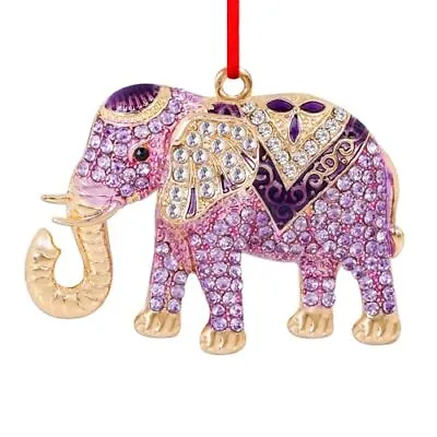  Elephant Christmas Ornaments Metal Elephant Christmas Tree Decorative Purple • $15.76