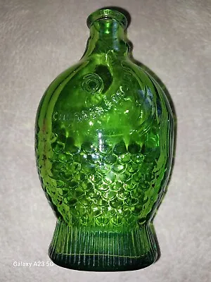 Vintage Wheaton Fisch's Bitters Fish Shaped Green Glass Bottle 5 X 3 Inches • $4.95