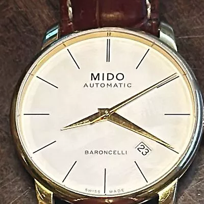 MIDO Baroncelli Automatic White Dial Men's Watch M8600 • $325