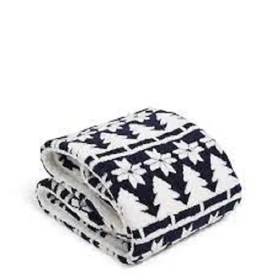 Vera Bradley Cozy Life Jacquard Throw Blanket Nordic Forest Stripe Nwt   Sale! • $45