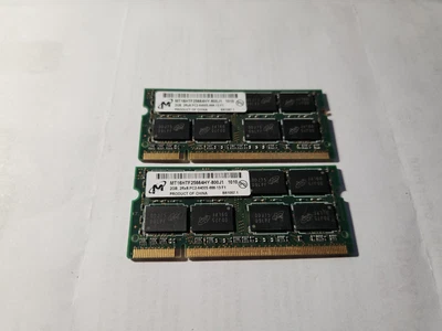 £8.99 • Buy 4GB ( 2 X 2GB ) PC2-6400 DDR2-800 MHz Laptop RAM MICRON MT16HTF25664HY