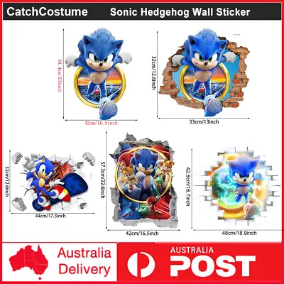 Sonic The Hedgehog Cartoon 3D Stickers Decals Children's Bedroom Decoration • $14.99