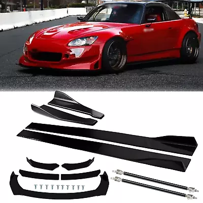 Front Bumper Lip Spoiler Splitter+Side Skirt+Rear Lip For Honda S2000 2000-2019 • $79.99