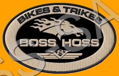 $33 • Buy _____xl Boss Hoss V8 Bikes & Trikes Embroidered Patch_____ Iron/sew On ~10-3/4 