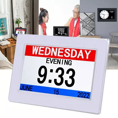 Digital Alarm Clock For Memory Loss Reminder Dementia Elderly LED Display UK • £33.24