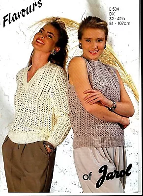 £0.99 • Buy Jarol Flavours DK KNITTING PATTERN, Women SWEATER And TOP