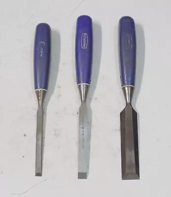 Marples  3x Chisel Set.  10 Mm + 13 Mm + 25 Mm  Made In Sheffield England!. • $18.95