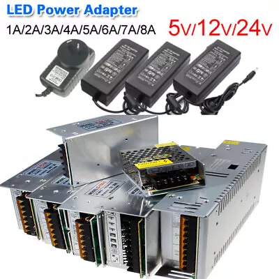 5V 12V 1A 2A 5A 20A Power Supply Adapter Switch Transformer For LED Strip Lights • $3.60