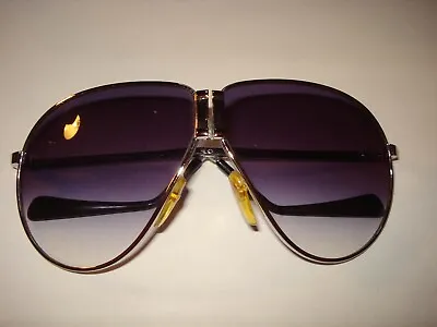 Vintage Metal Purple Clear Lens Fold Up Sunglasses With Case  1980's  Never Worn • $14.99